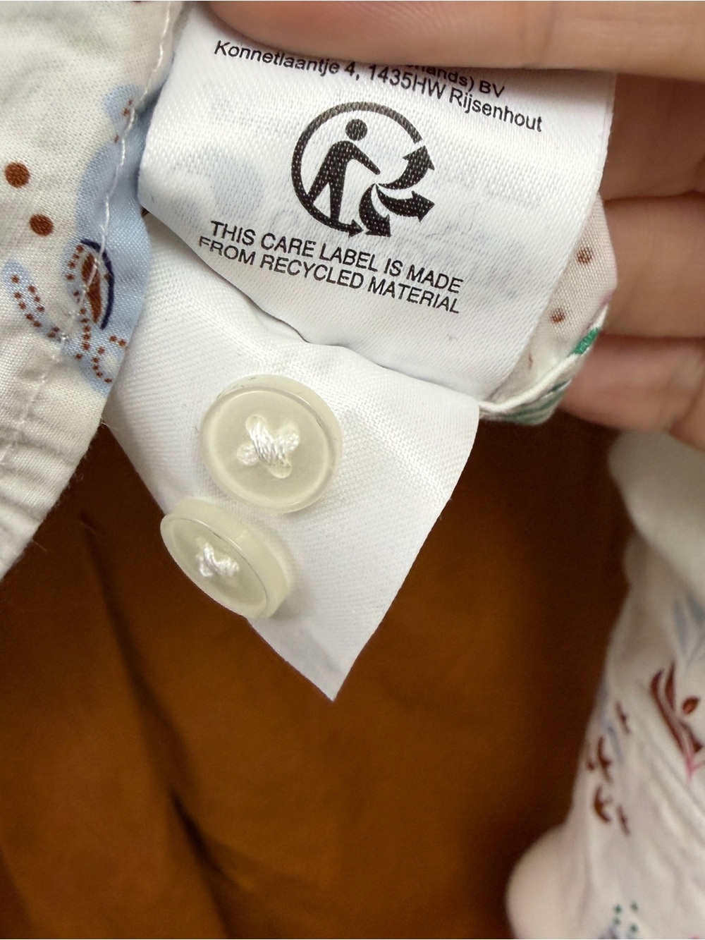 Boden White Floral, Fox & Rabbit Print Button-Down Shirt - Size 20 - Picture 7 of 10